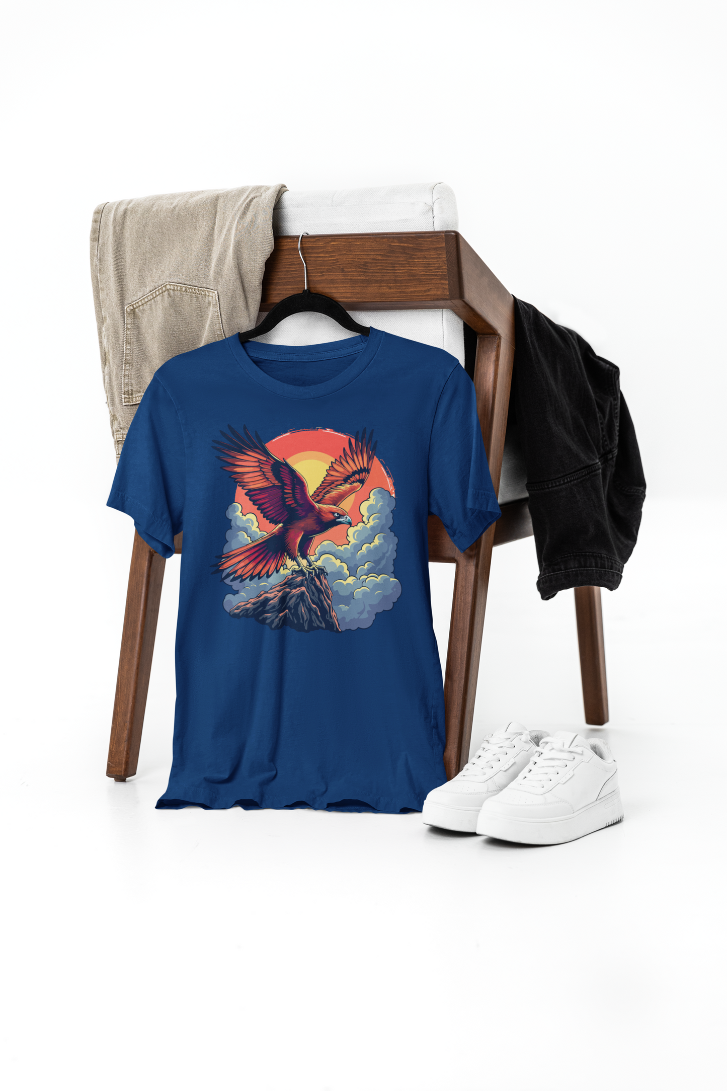 anime bird print t-shirt – soar through anime in style