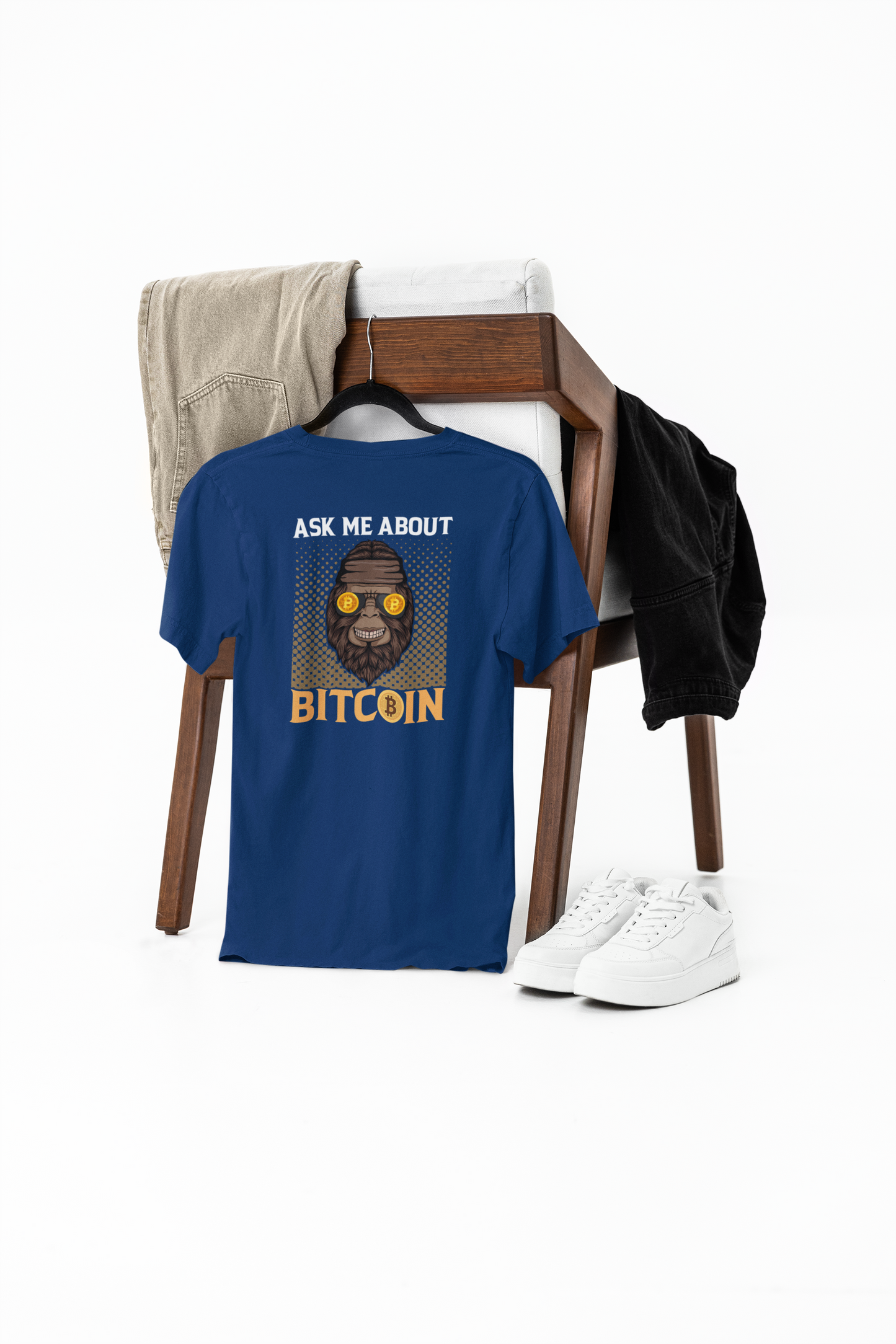 ask me about bitcoin t-shirt – premium supima cotton