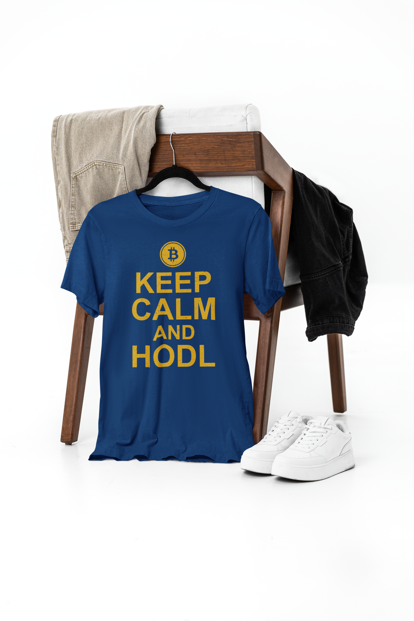 keep calm and hodl bitcoin t-shirt – premium cotton