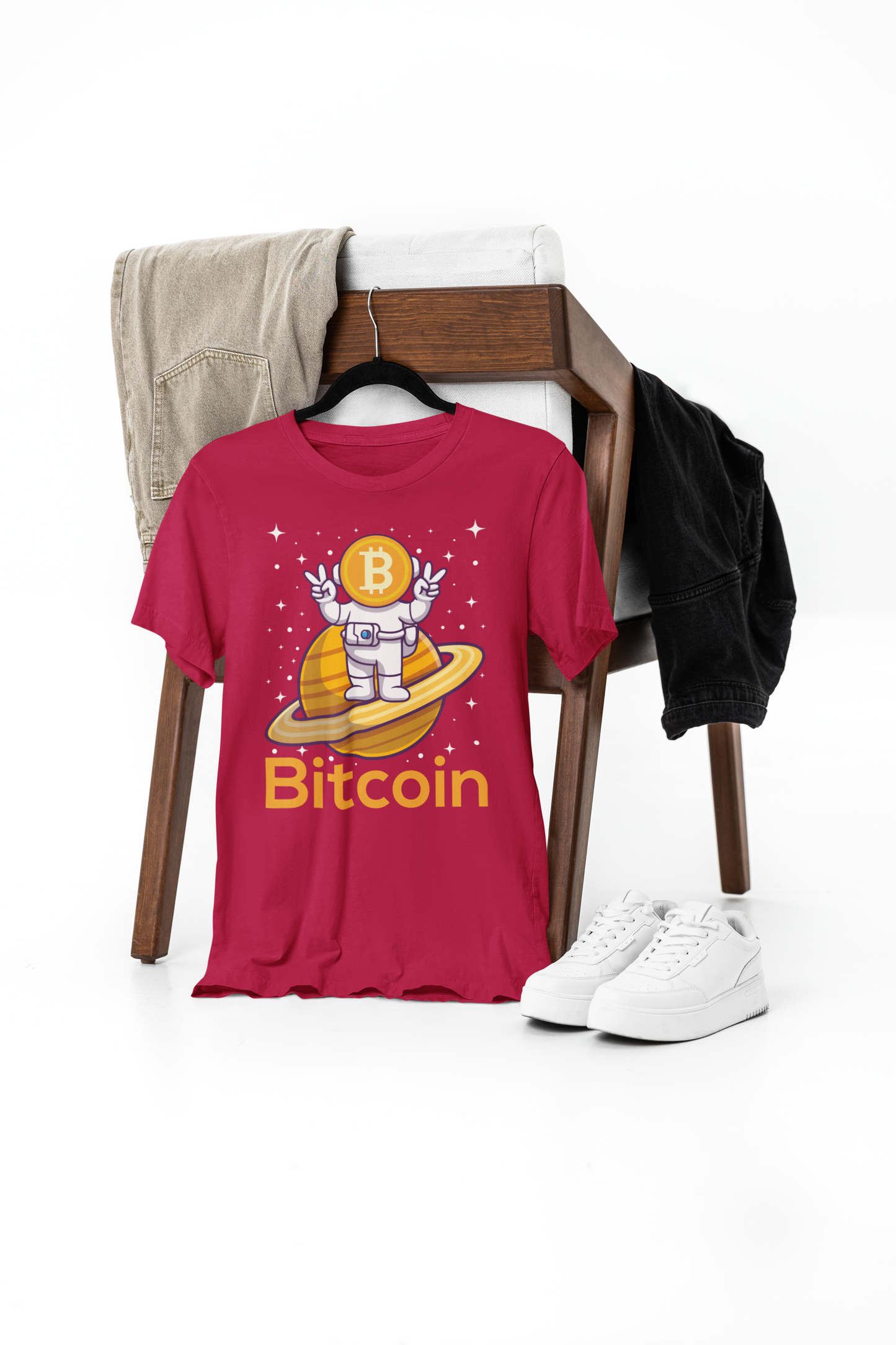 bitcoin astronaut t-shirt – premium cotton