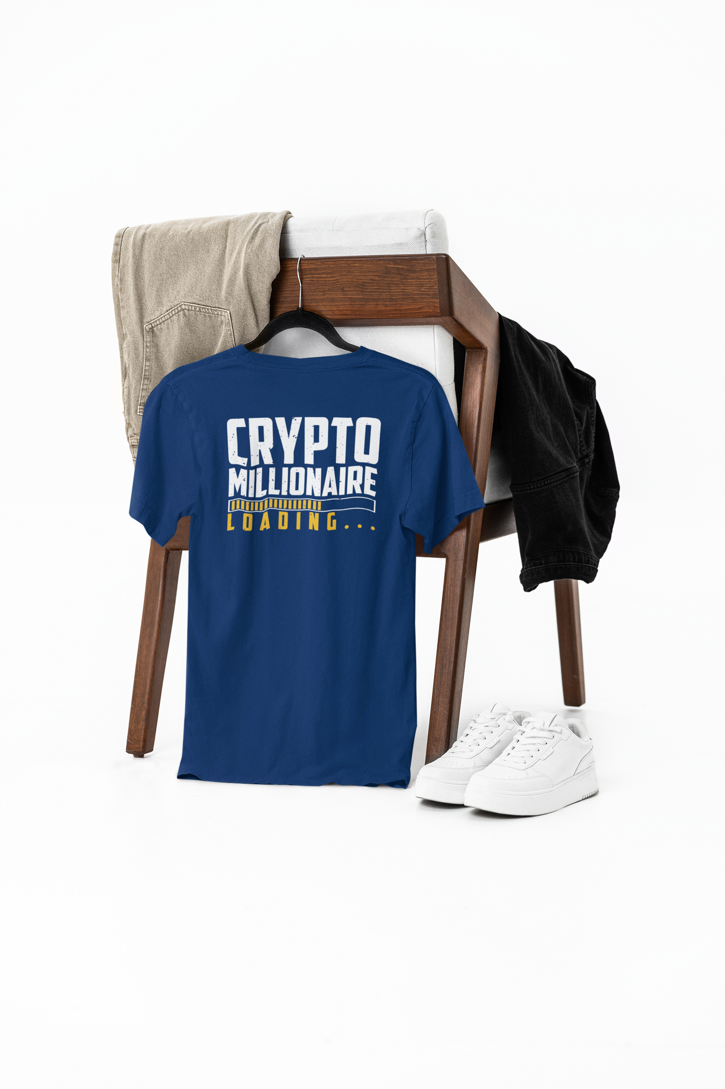 crypto millionaire loading t-shirt – your success is on the way