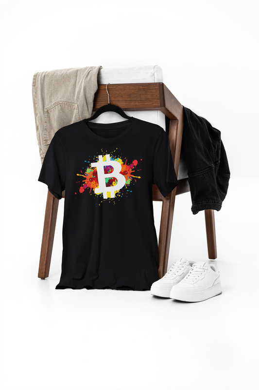 Bitcoin Splash T-Shirt – Premium Cotton