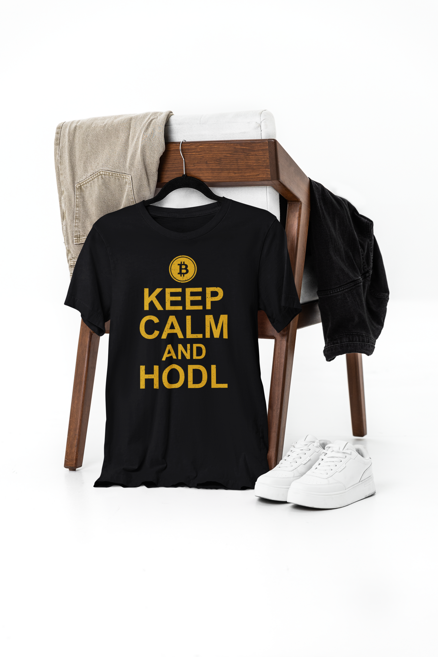 keep calm and hodl bitcoin t-shirt – premium cotton