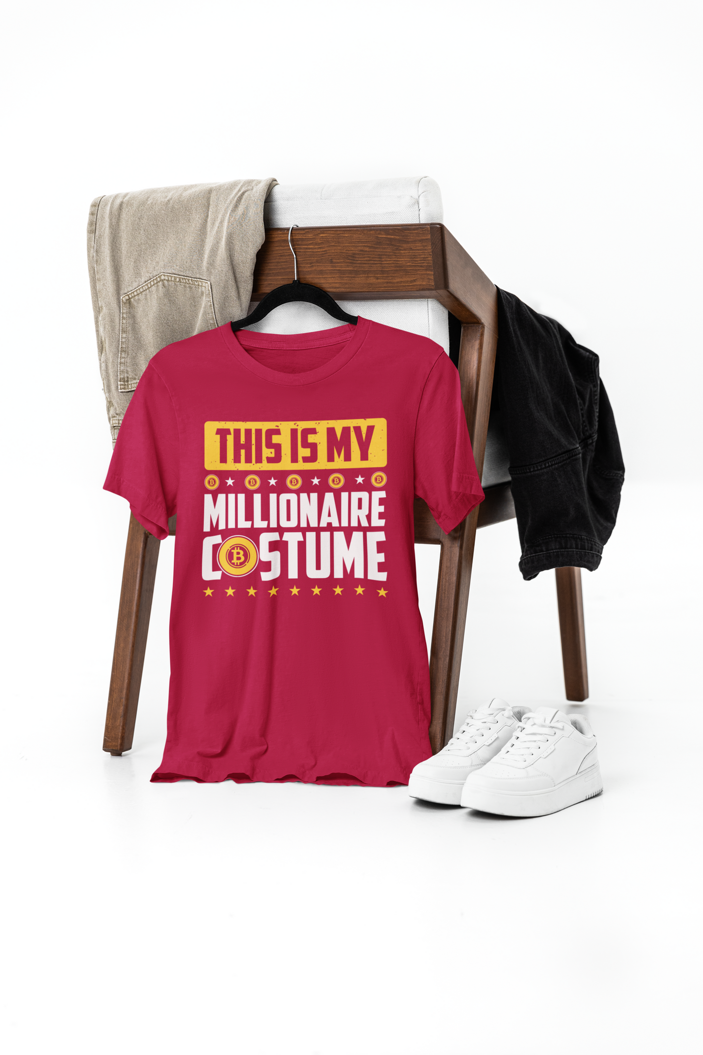 this is my millionaire costume print t-shirt – wear your success with confidence