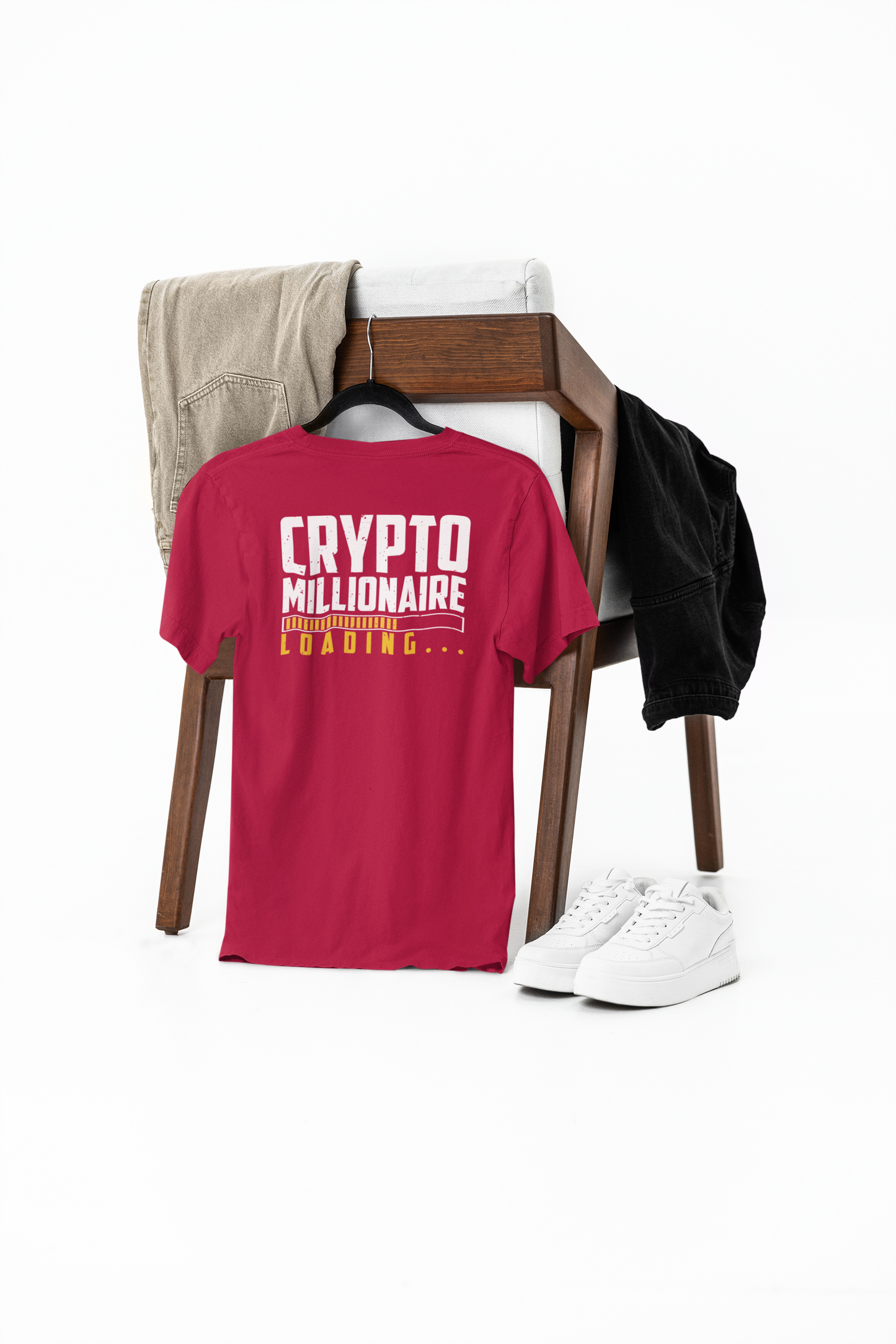 crypto millionaire loading t-shirt – your success is on the way