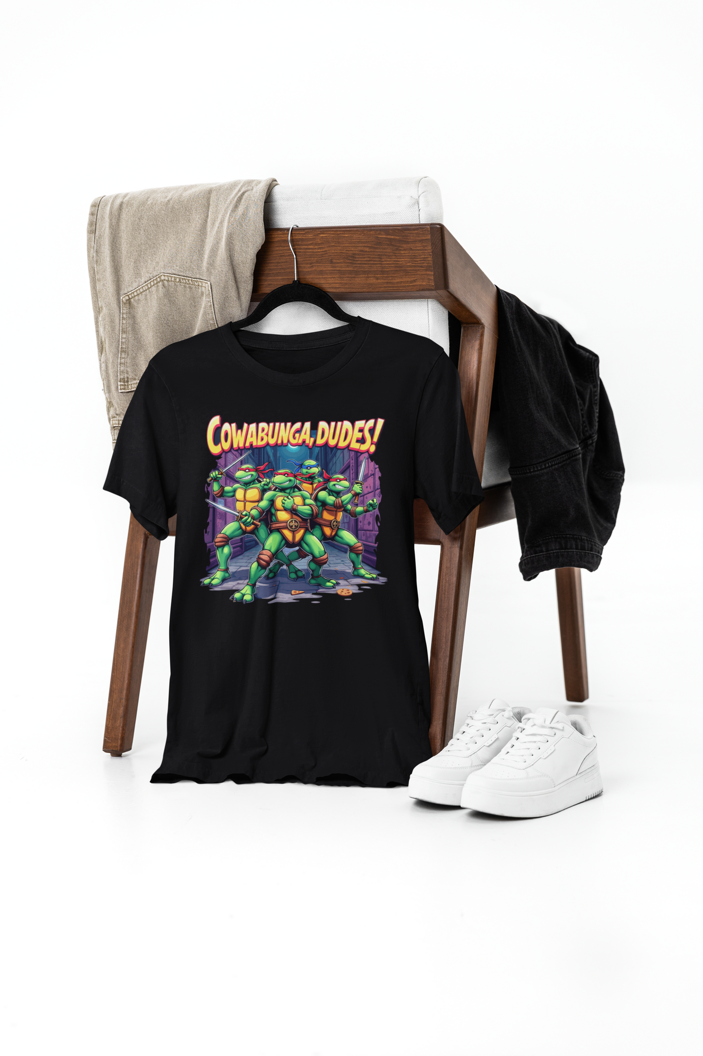 ninja turtles print t-shirt – cowabunga! unleash your inner hero