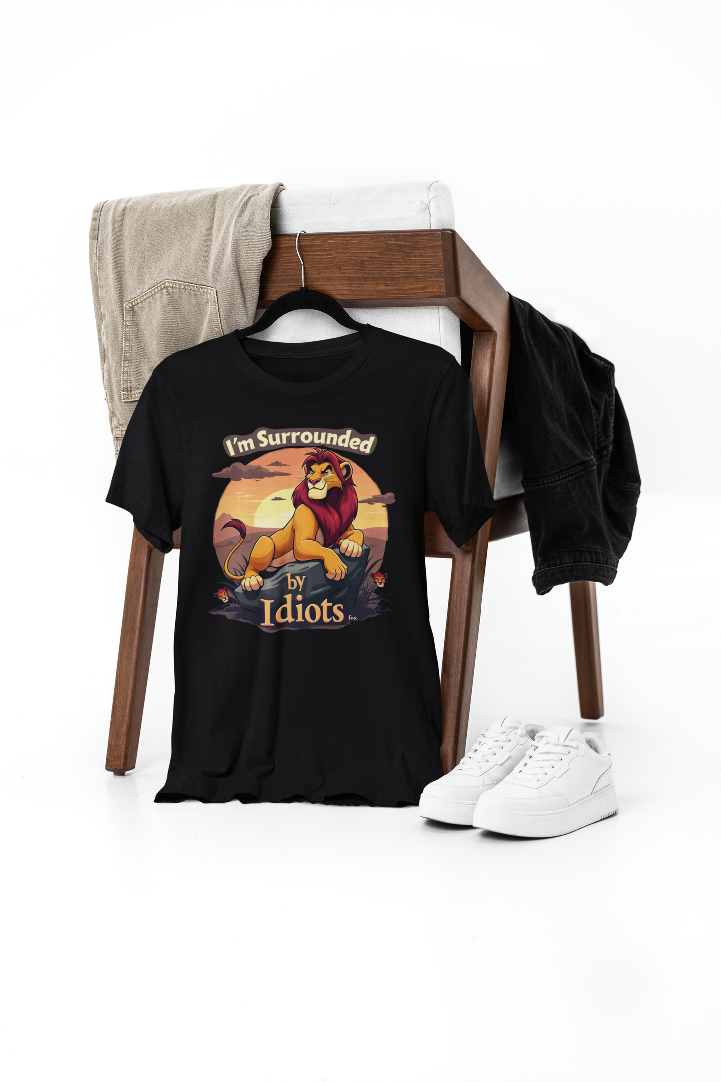 "i am surrounded by idiots" print t-shirt – wear your frustration with style