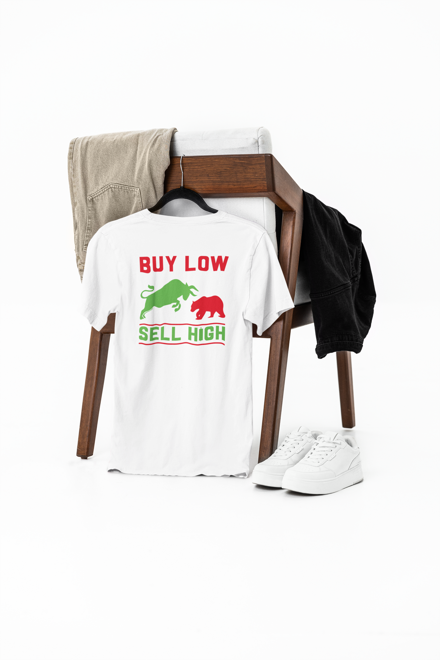 buy low sell high t-shirt – the investor's mantra